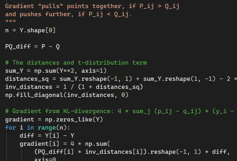 Dimension reductions: t-SNE